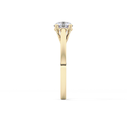 Round Solitaire Lab Grown Diamond Engagement Ring