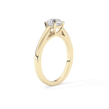 Round Solitaire Lab Grown Diamond Engagement Ring