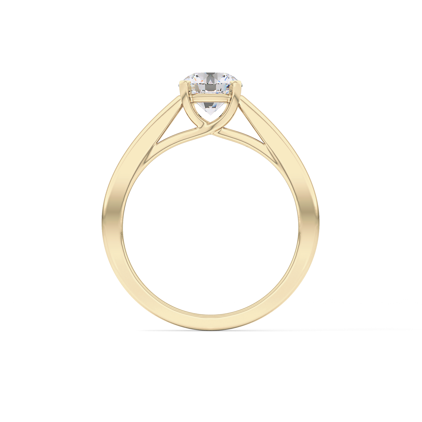 Round Solitaire Lab Grown Diamond Engagement Ring
