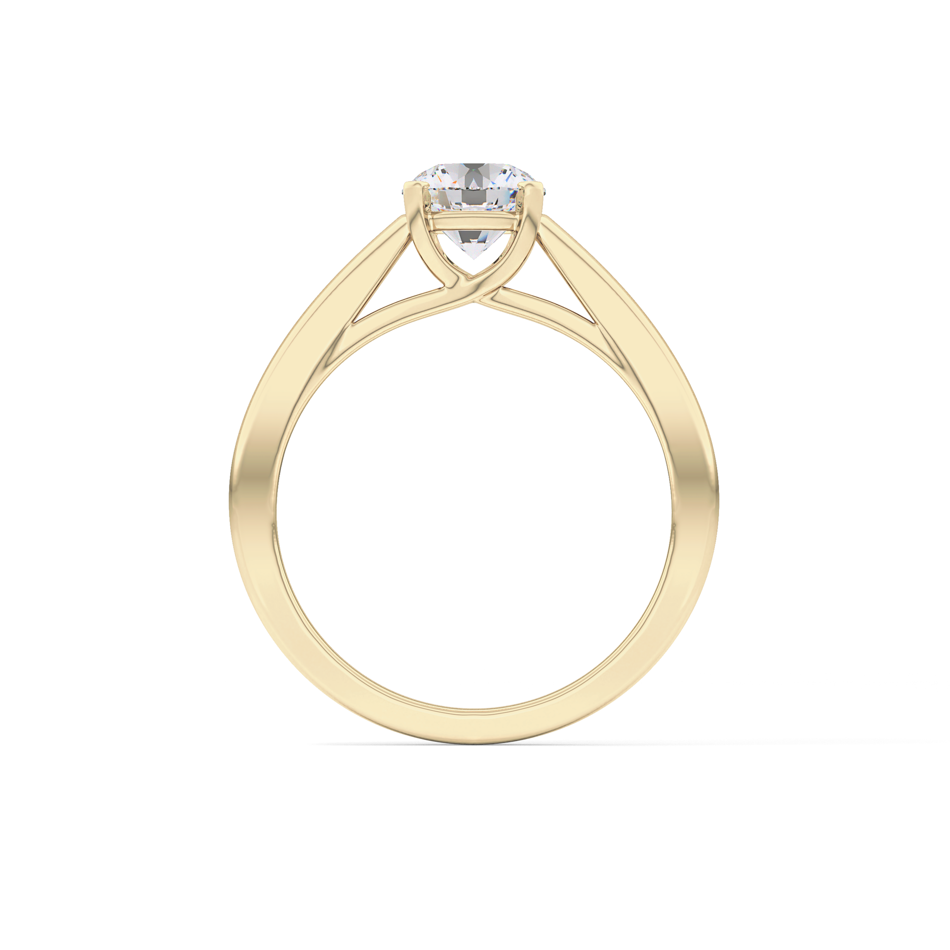 Round Solitaire Lab Grown Diamond Engagement Ring