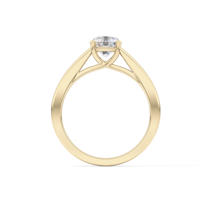 Round Solitaire Lab Grown Diamond Engagement Ring