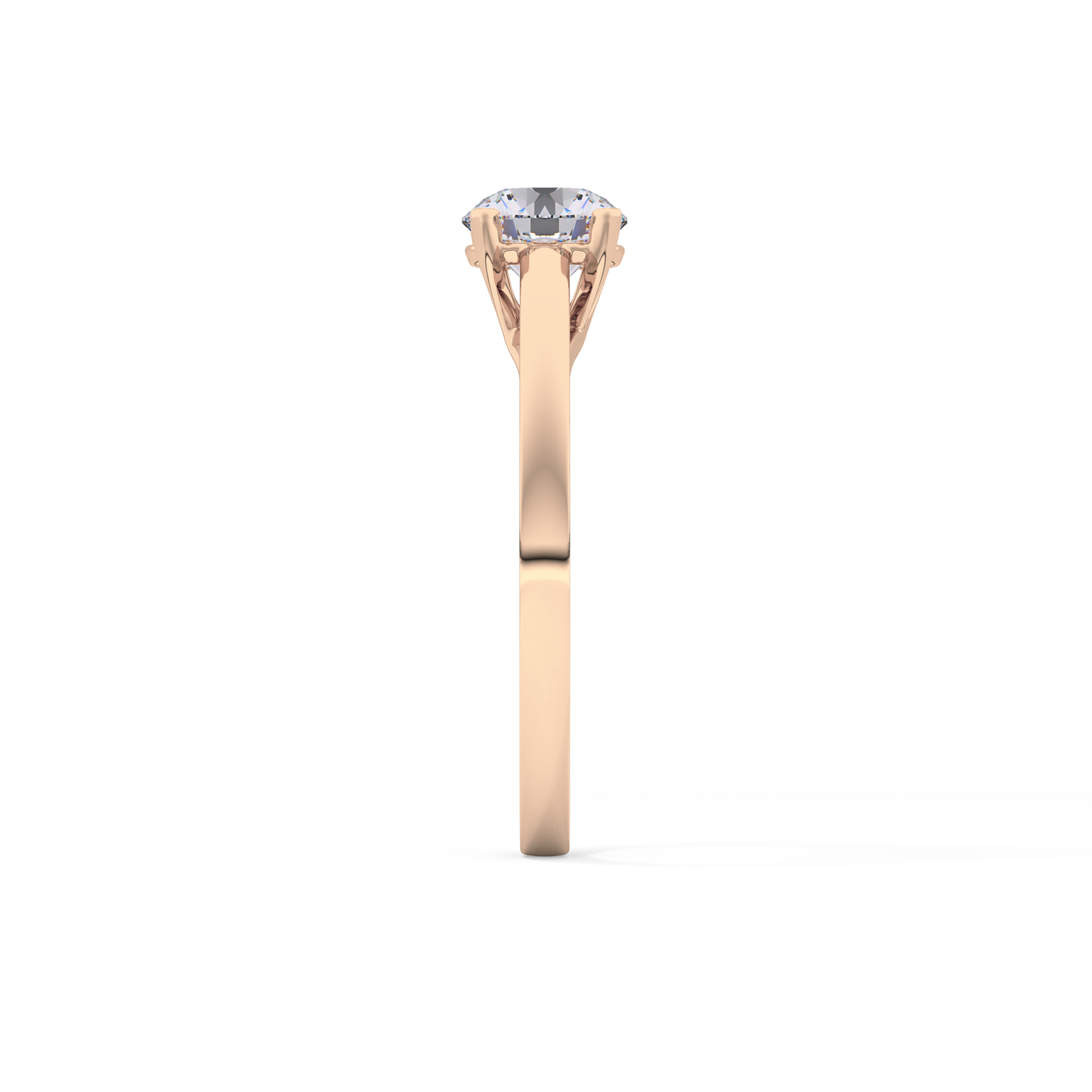 Round Solitaire Lab Grown Diamond Engagement Ring