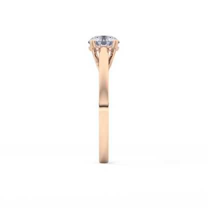 Round Solitaire Lab Grown Diamond Engagement Ring