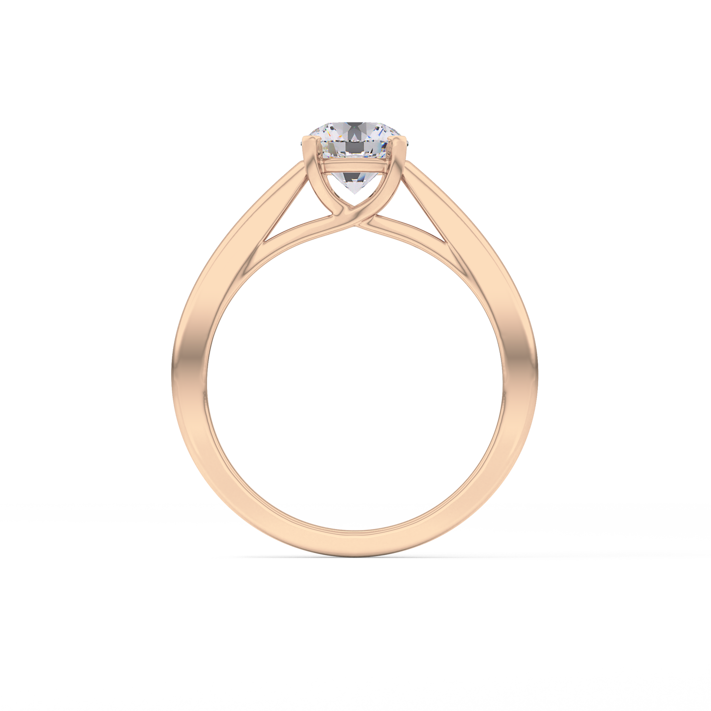Round Solitaire Lab Grown Diamond Engagement Ring