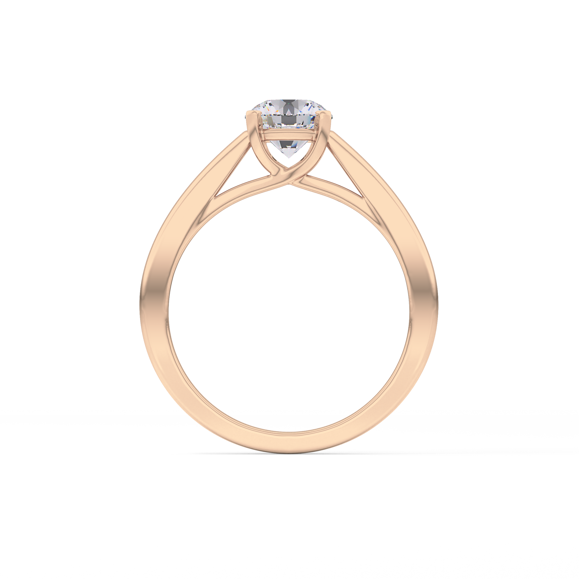 Round Solitaire Lab Grown Diamond Engagement Ring