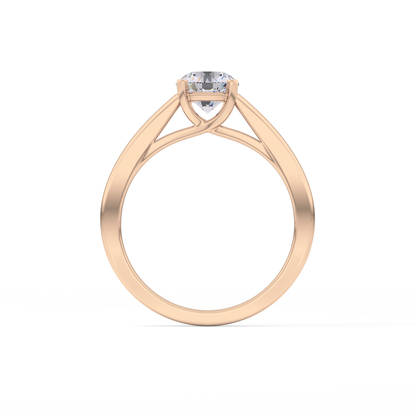 Round Solitaire Lab Grown Diamond Engagement Ring