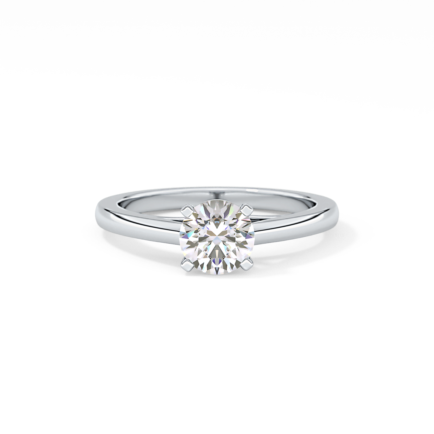 Round Solitaire Lab Grown Diamond Engagement Ring