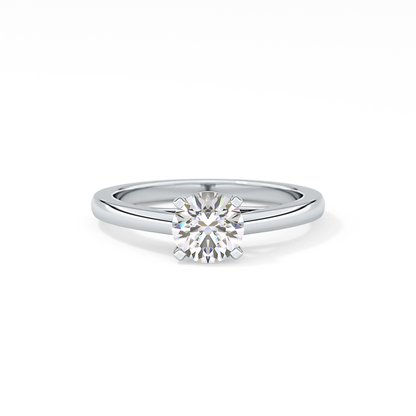 Round Solitaire Lab Grown Diamond Engagement Ring