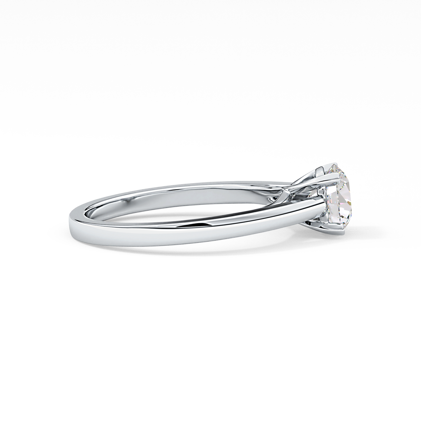 Round Solitaire Lab Grown Diamond Engagement Ring