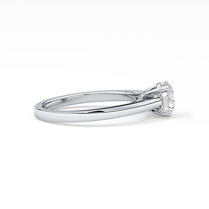 Round Solitaire Lab Grown Diamond Engagement Ring