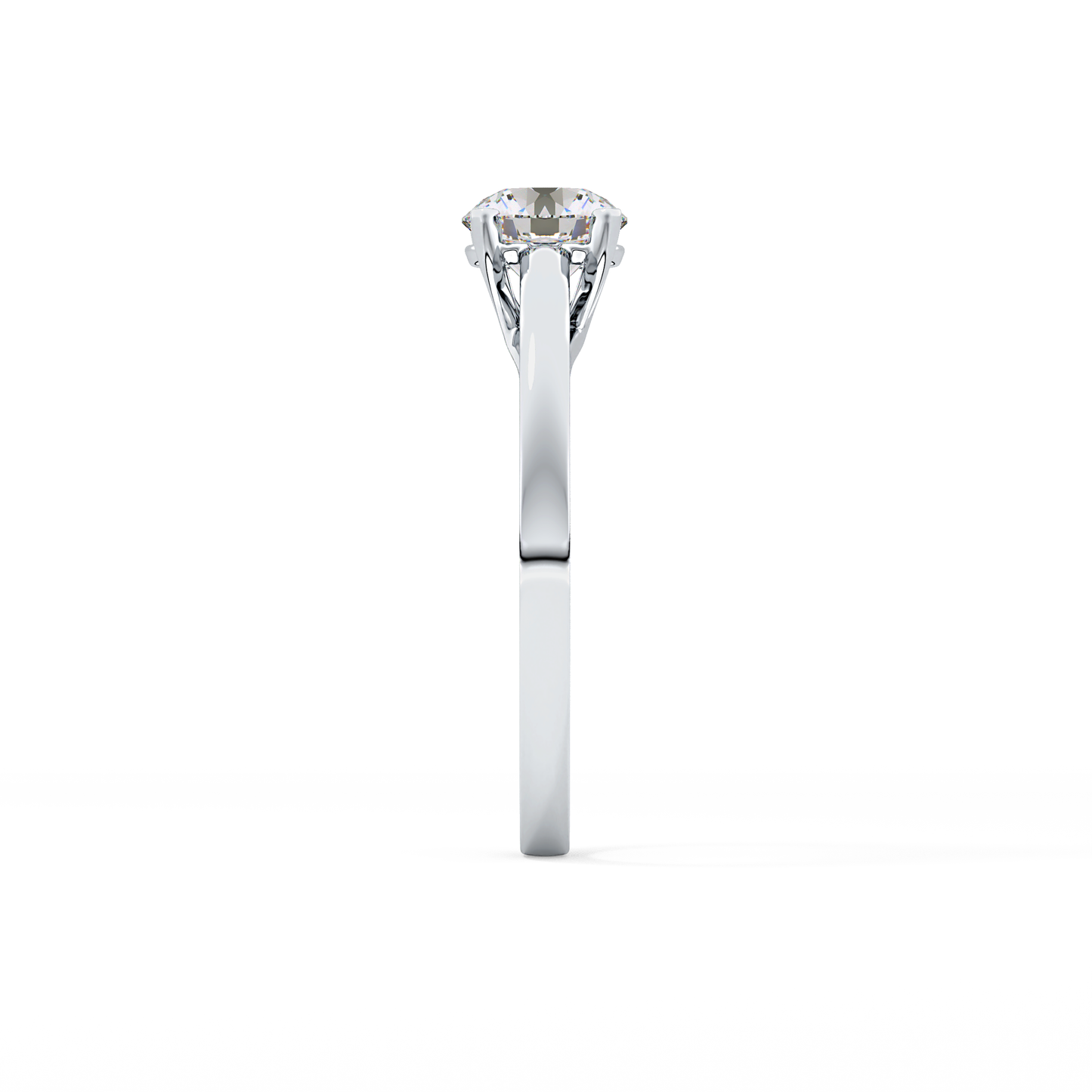 Round Solitaire Lab Grown Diamond Engagement Ring