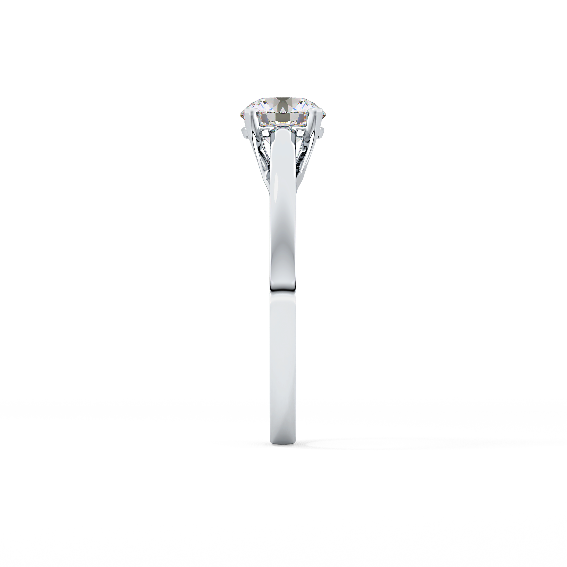 Round Solitaire Lab Grown Diamond Engagement Ring