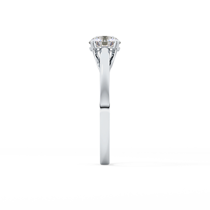 Round Solitaire Lab Grown Diamond Engagement Ring