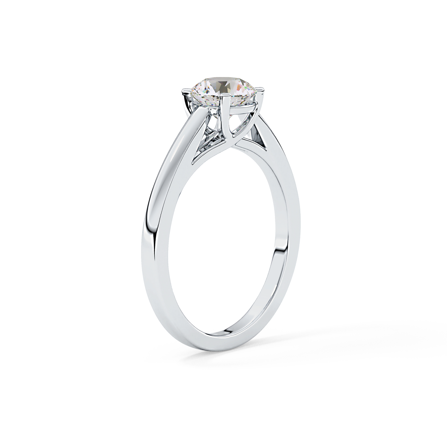 Round Solitaire Lab Grown Diamond Engagement Ring