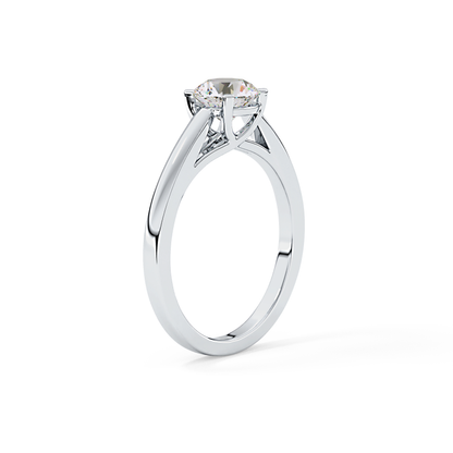 Round Solitaire Lab Grown Diamond Engagement Ring