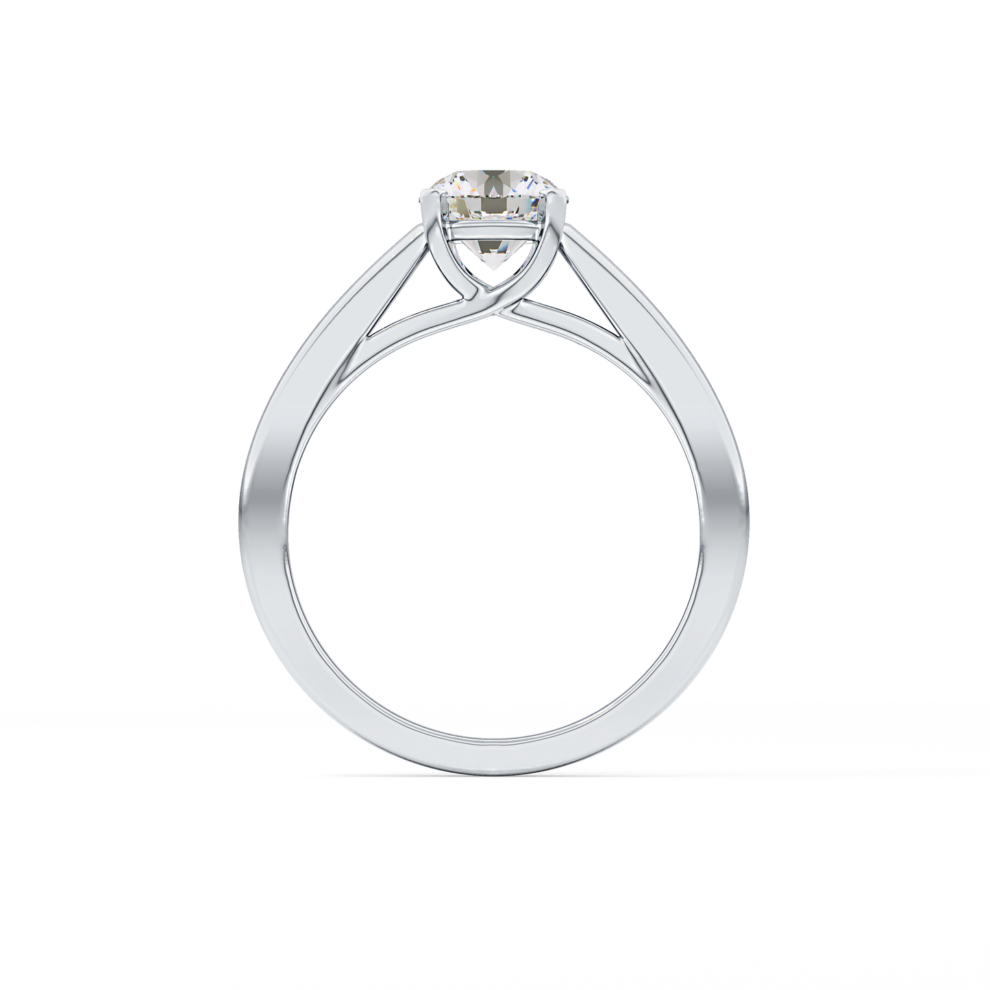 Round Solitaire Lab Grown Diamond Engagement Ring