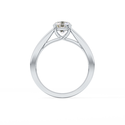 Round Solitaire Lab Grown Diamond Engagement Ring