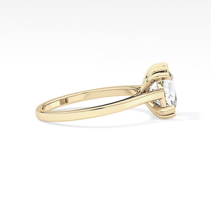 Cushion Solitaire Lab Grown Diamond Engagement Ring