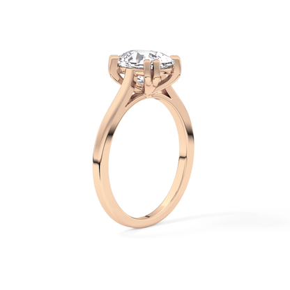 Cushion Solitaire Lab Grown Diamond Engagement Ring