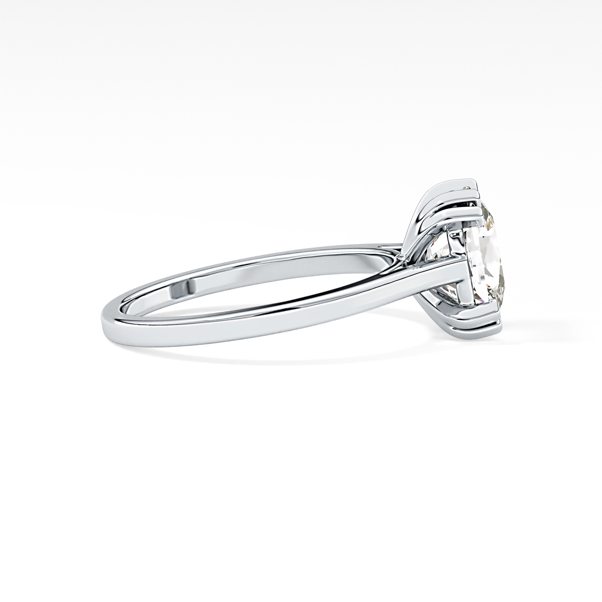 Cushion Solitaire Lab Grown Diamond Engagement Ring