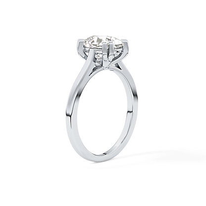Cushion Solitaire Lab Grown Diamond Engagement Ring