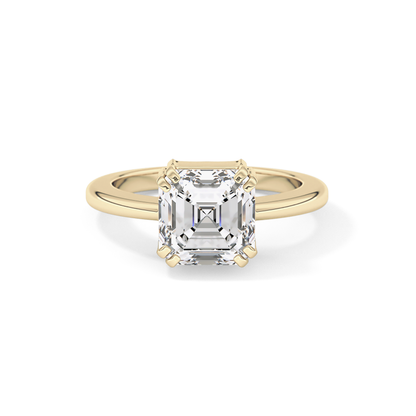 Asscher Solitaire Lab Grown Diamond Engagement Ring