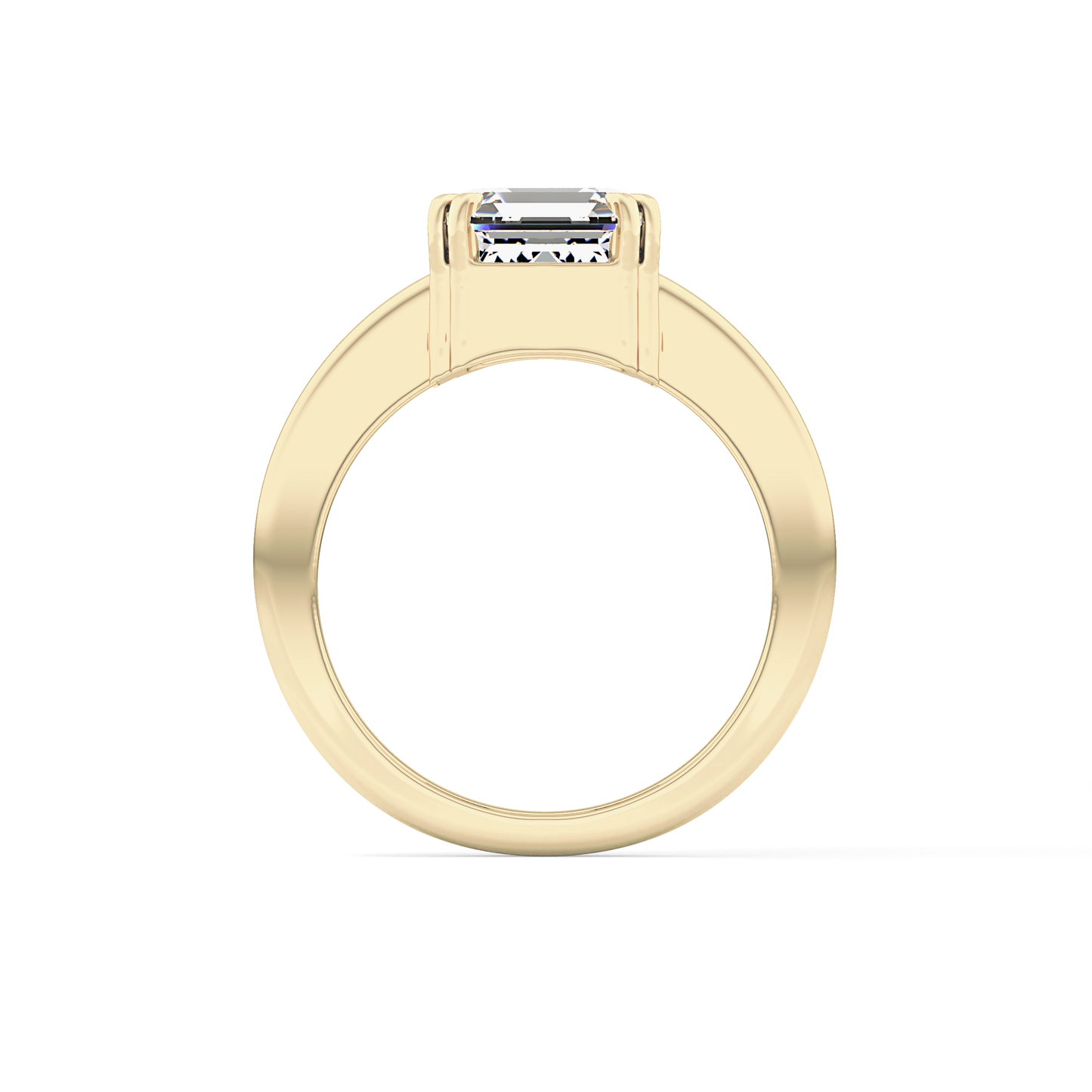 Asscher Solitaire Lab Grown Diamond Engagement Ring