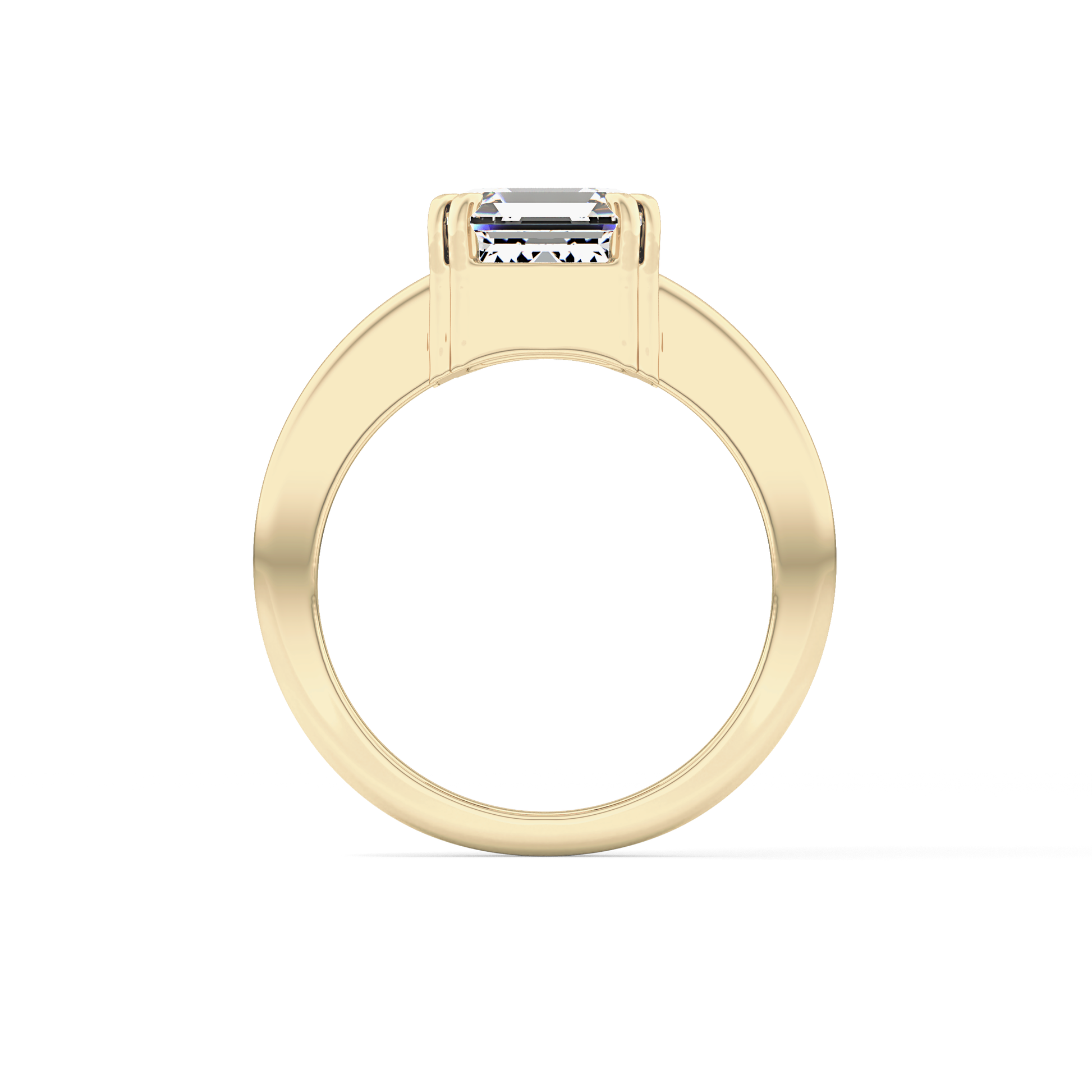 Asscher Solitaire Lab Grown Diamond Engagement Ring