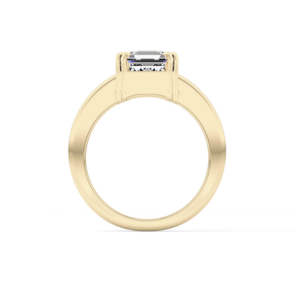 Asscher Solitaire Lab Grown Diamond Engagement Ring