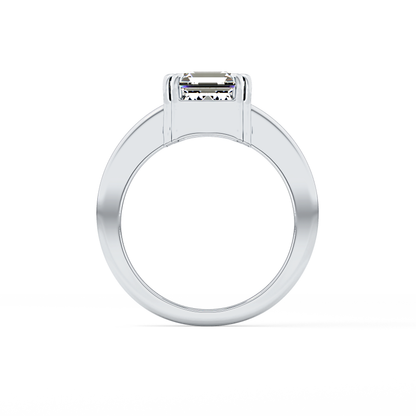 Asscher Solitaire Lab Grown Diamond Engagement Ring