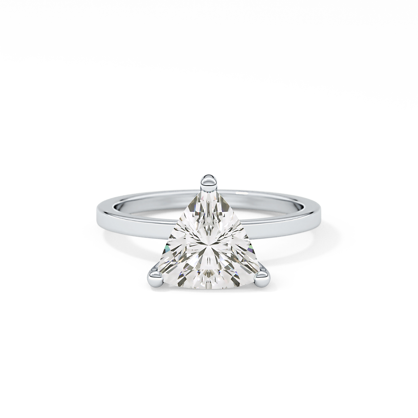 Trillion Solitaire Lab Grown Diamond Engagement Ring