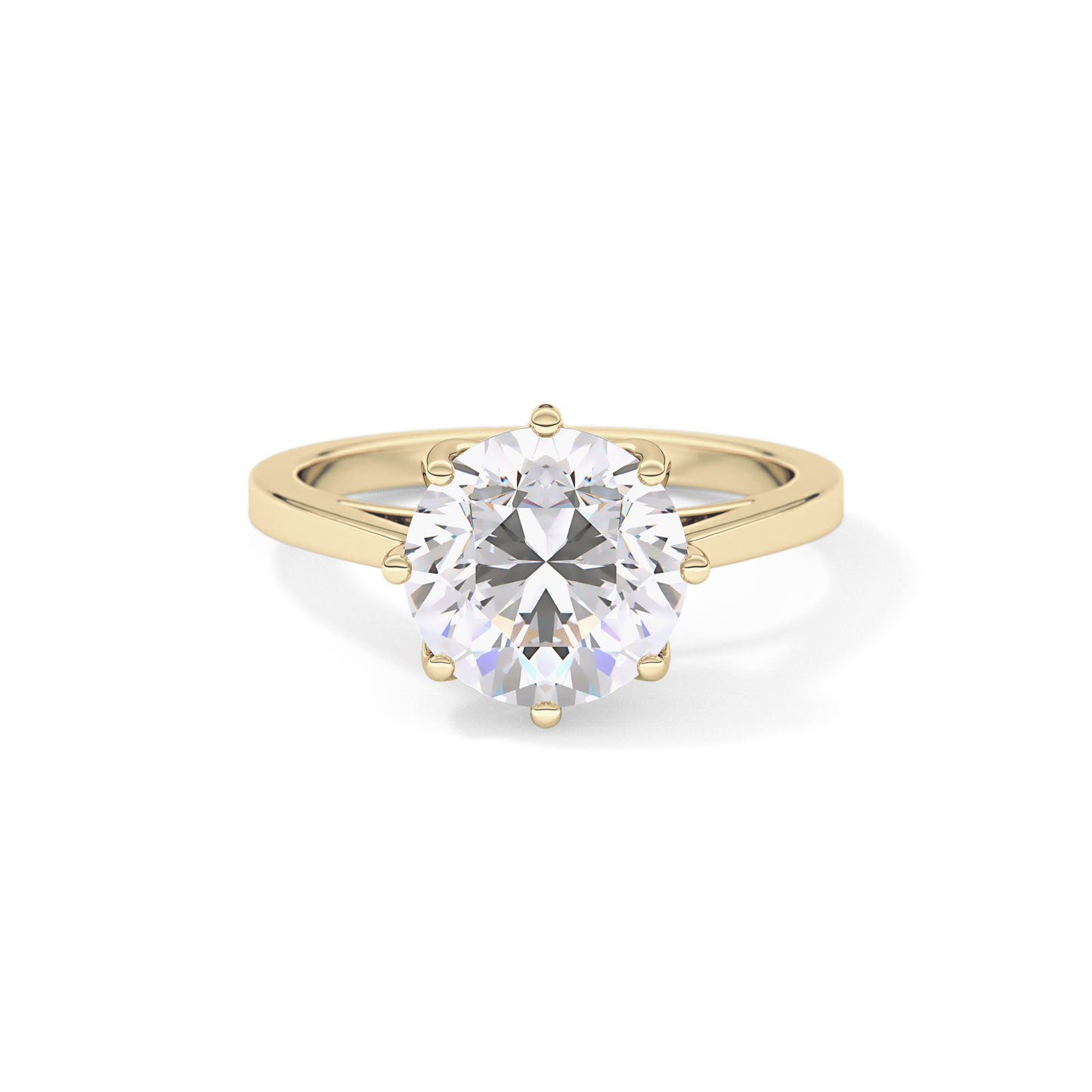 Round Solitaire Lab Grown Diamond Engagement Ring