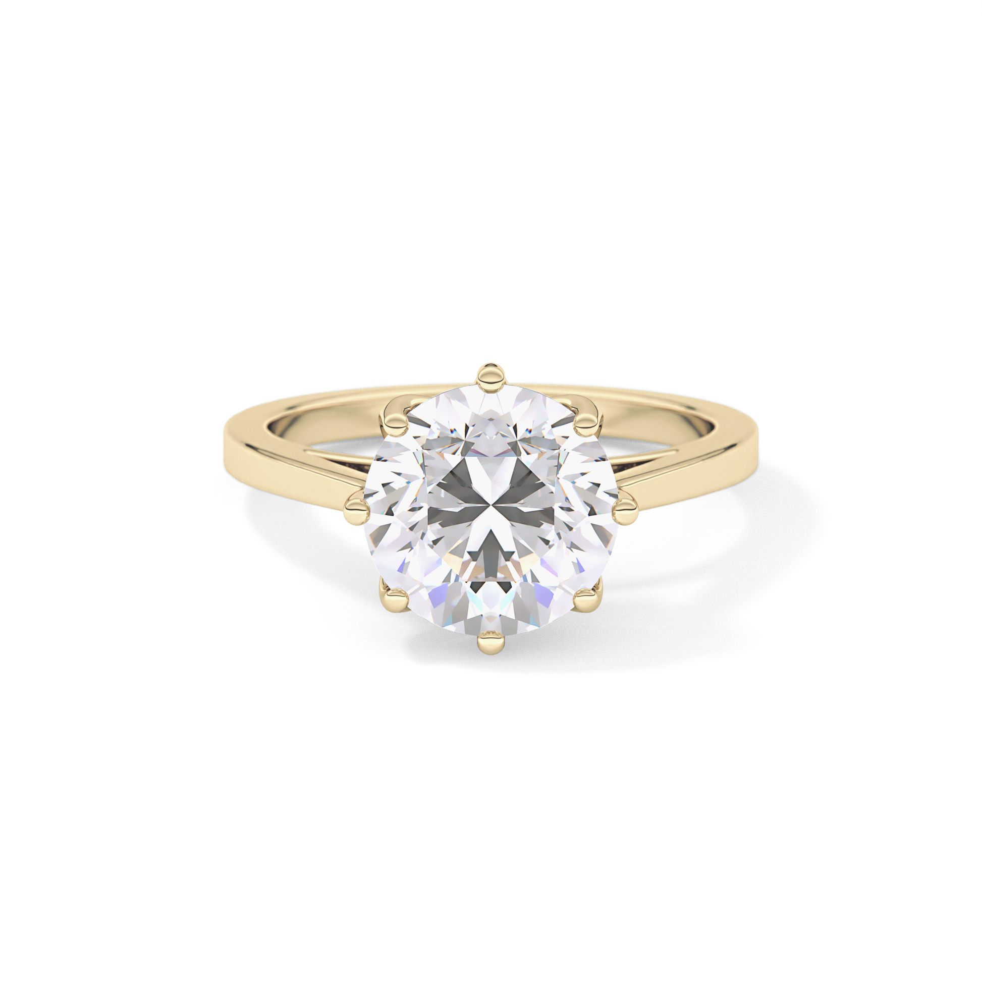 Round Solitaire Lab Grown Diamond Engagement Ring