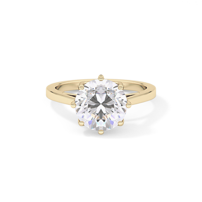 Round Solitaire Lab Grown Diamond Engagement Ring