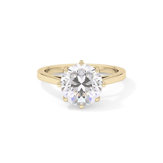 Round Solitaire Lab Grown Diamond Engagement Ring