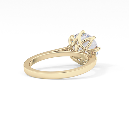 Round Solitaire Lab Grown Diamond Engagement Ring