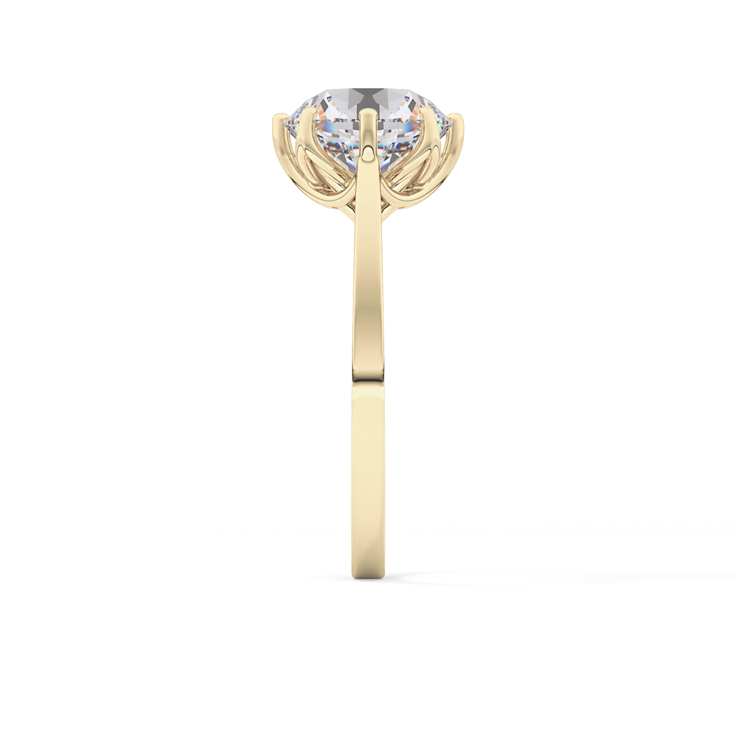 Round Solitaire Lab Grown Diamond Engagement Ring