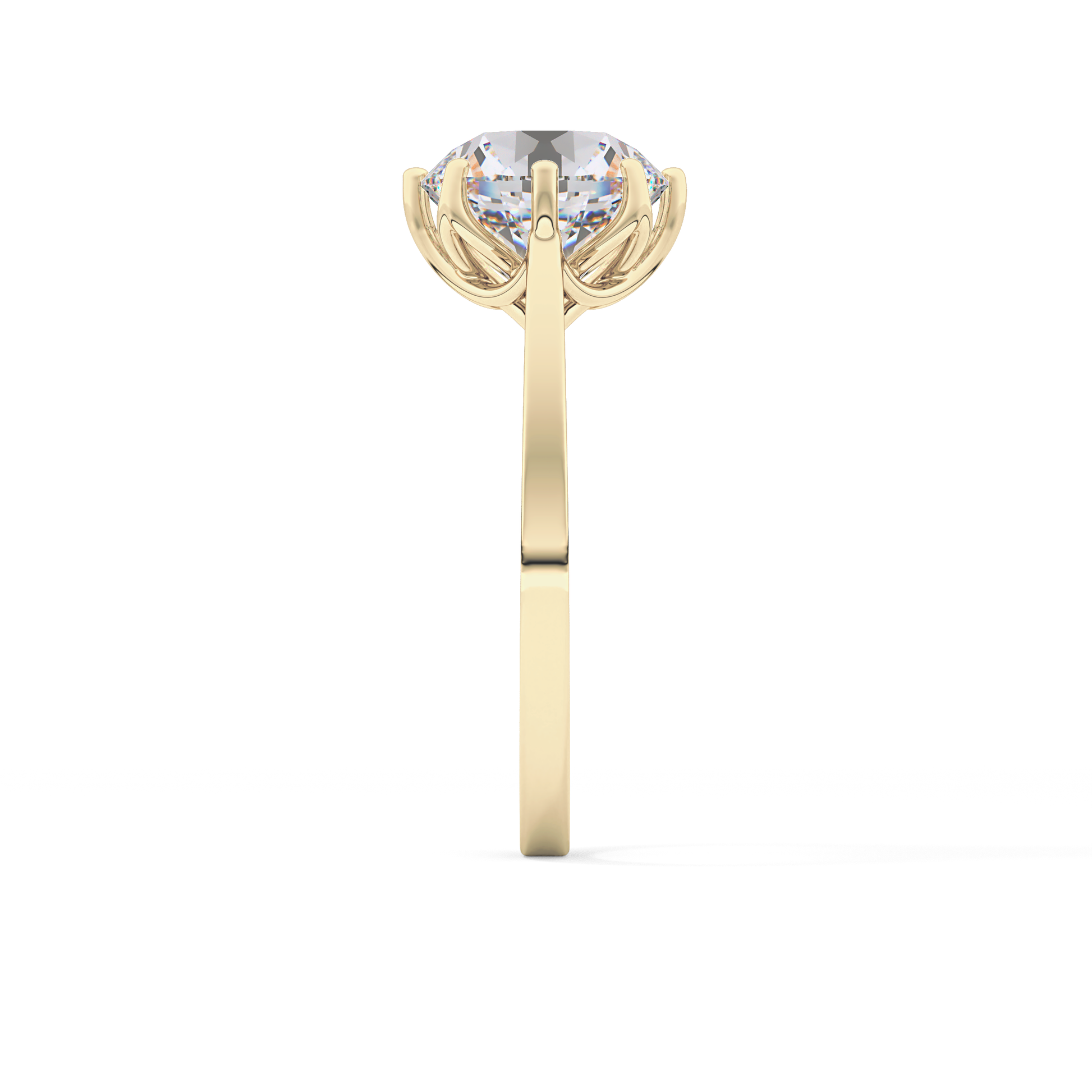 Round Solitaire Lab Grown Diamond Engagement Ring