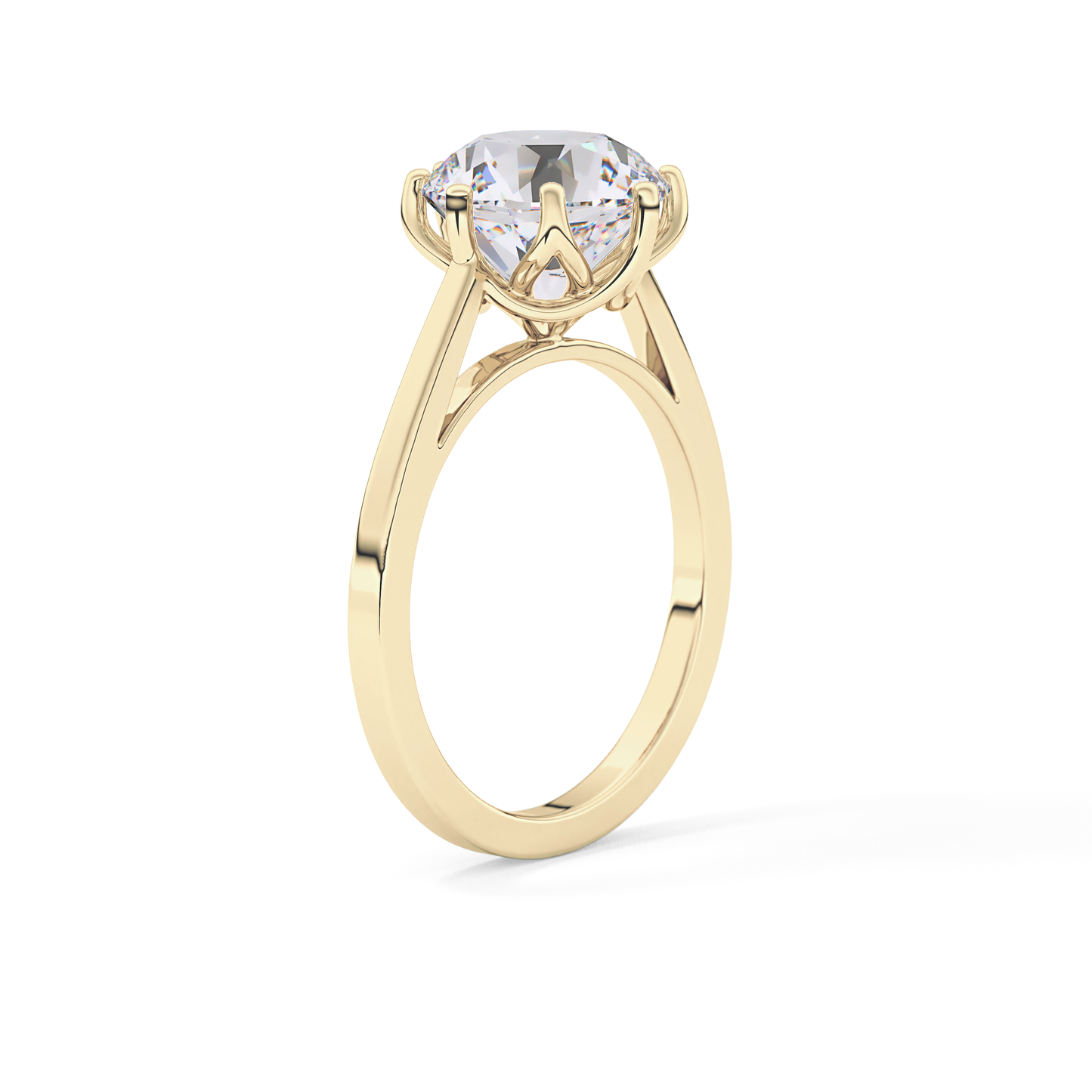 Round Solitaire Lab Grown Diamond Engagement Ring