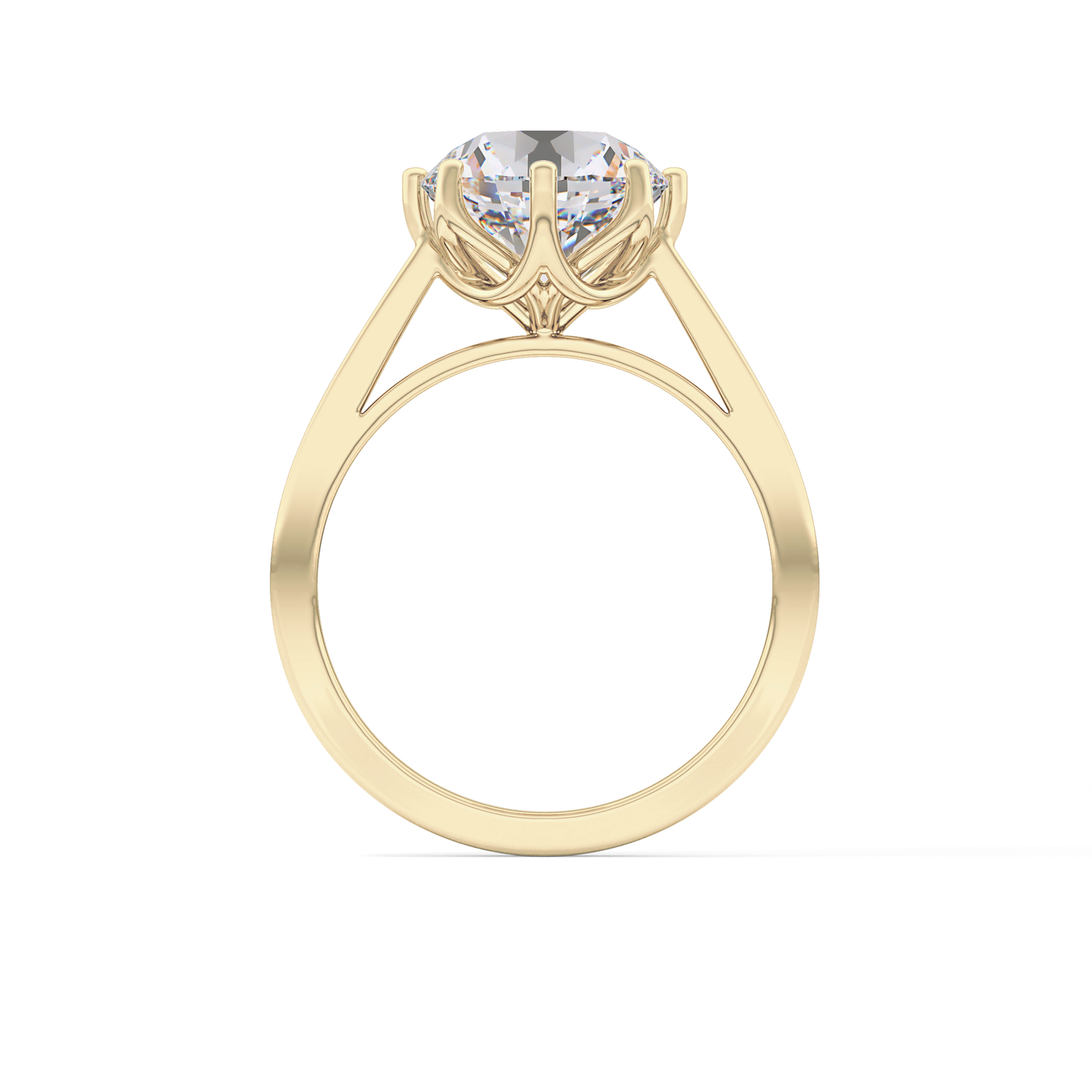Round Solitaire Lab Grown Diamond Engagement Ring