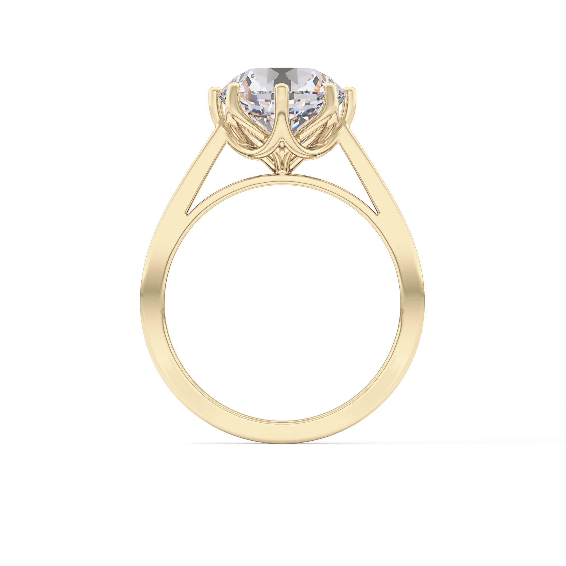 Round Solitaire Lab Grown Diamond Engagement Ring