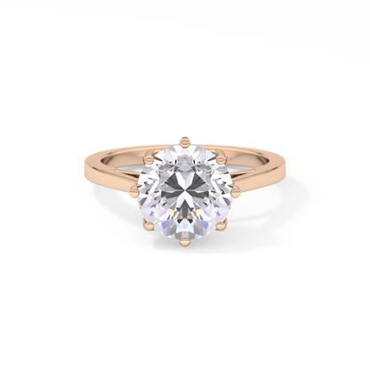 Round Solitaire Lab Grown Diamond Engagement Ring