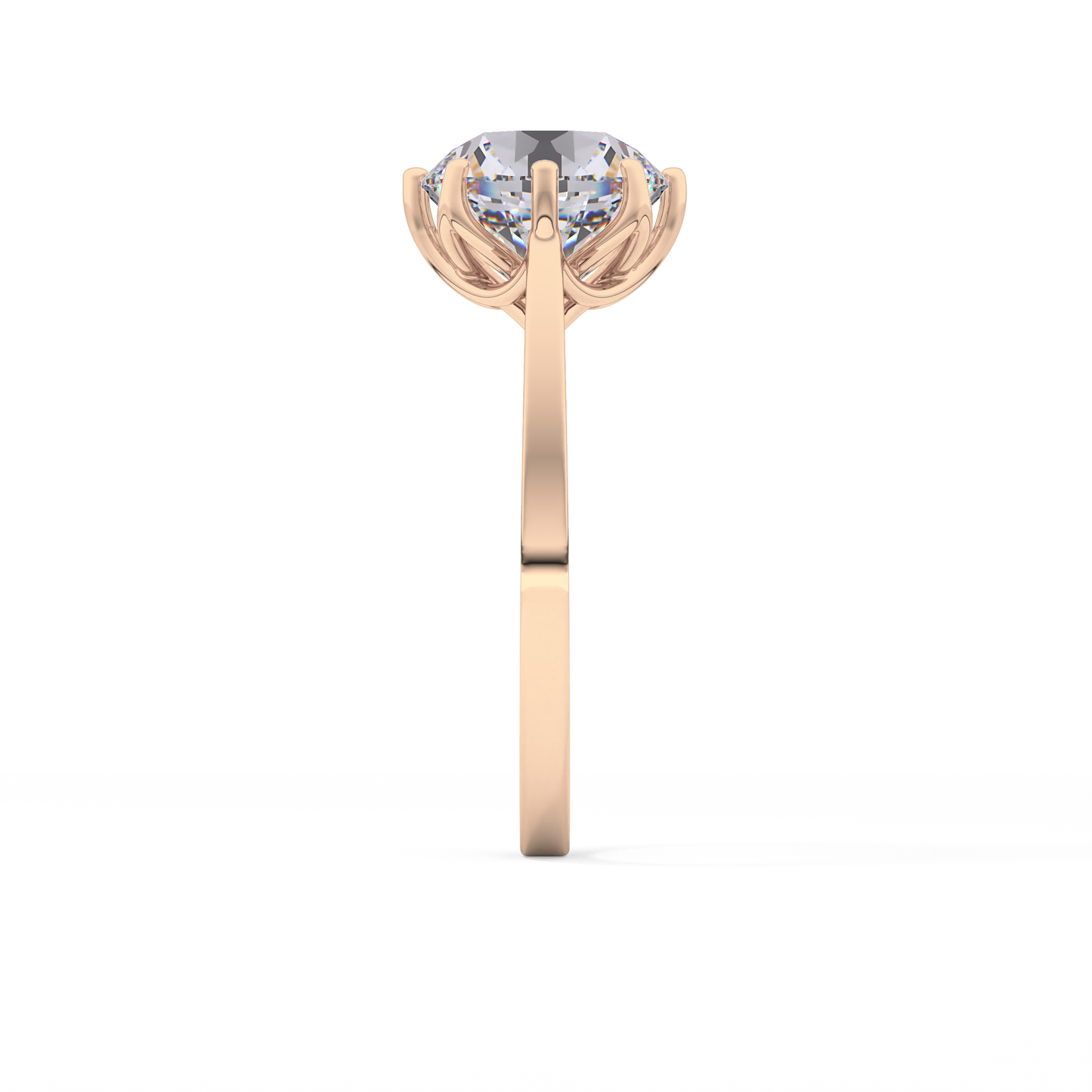 Round Solitaire Lab Grown Diamond Engagement Ring