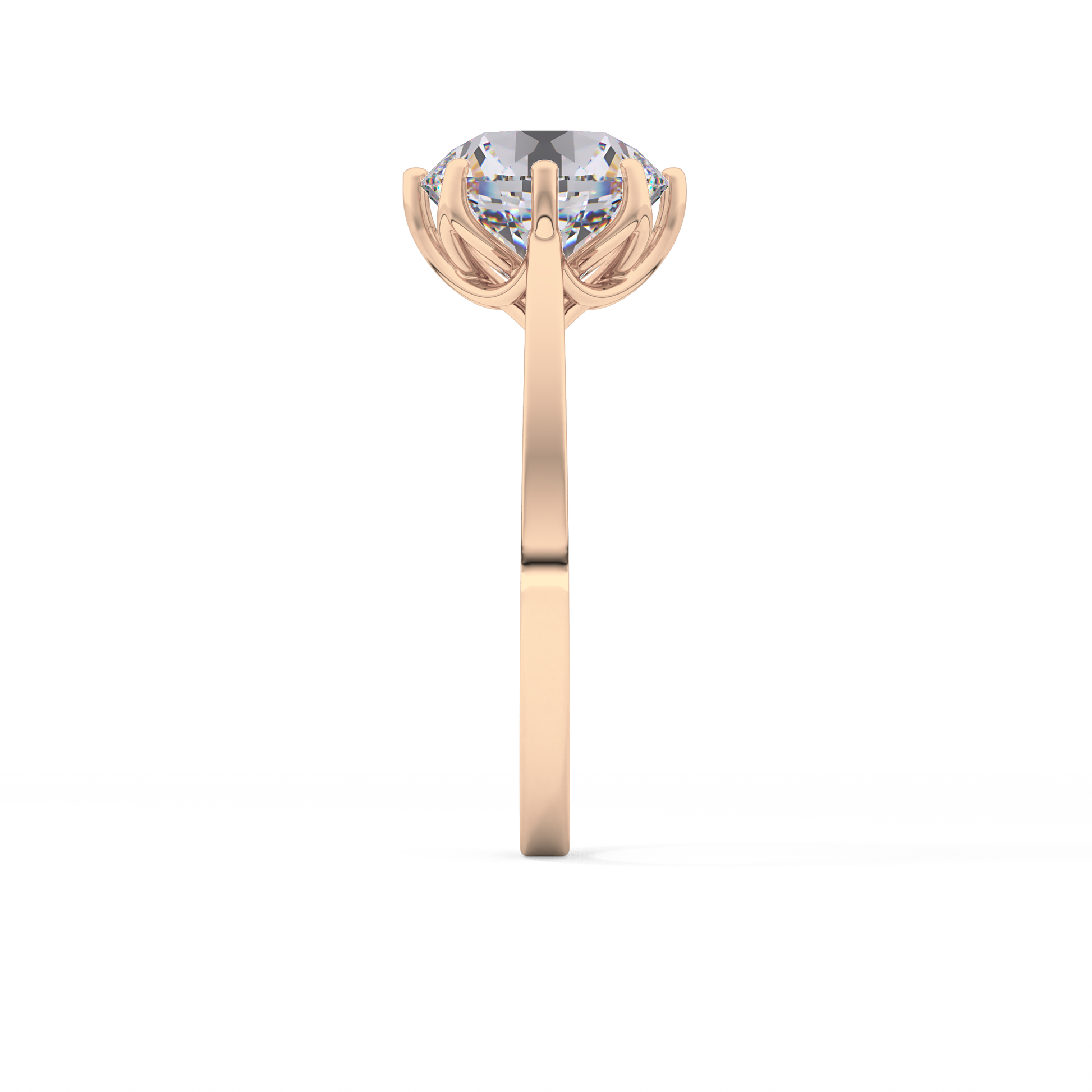 Round Solitaire Lab Grown Diamond Engagement Ring