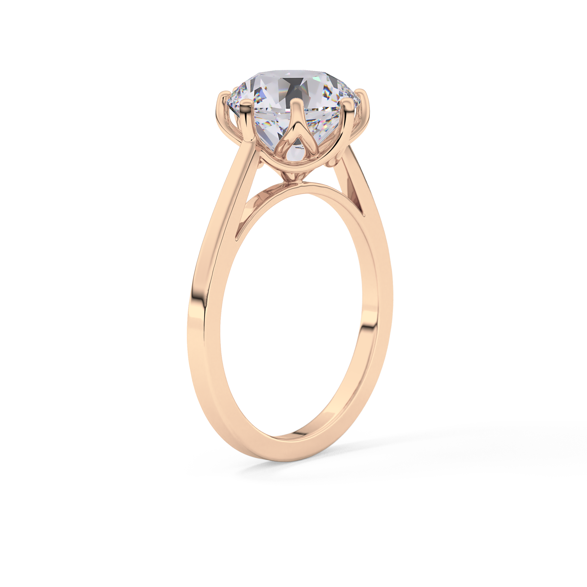 Round Solitaire Lab Grown Diamond Engagement Ring