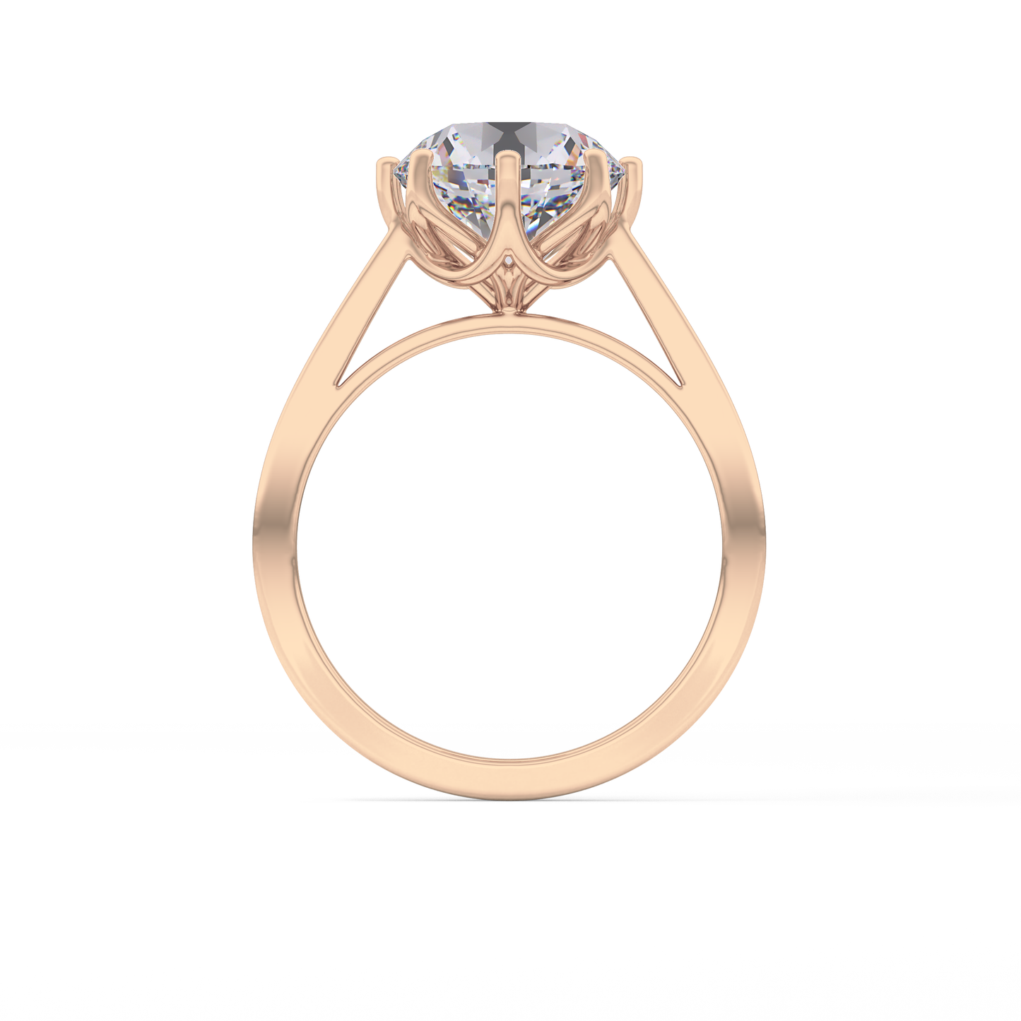 Round Solitaire Lab Grown Diamond Engagement Ring
