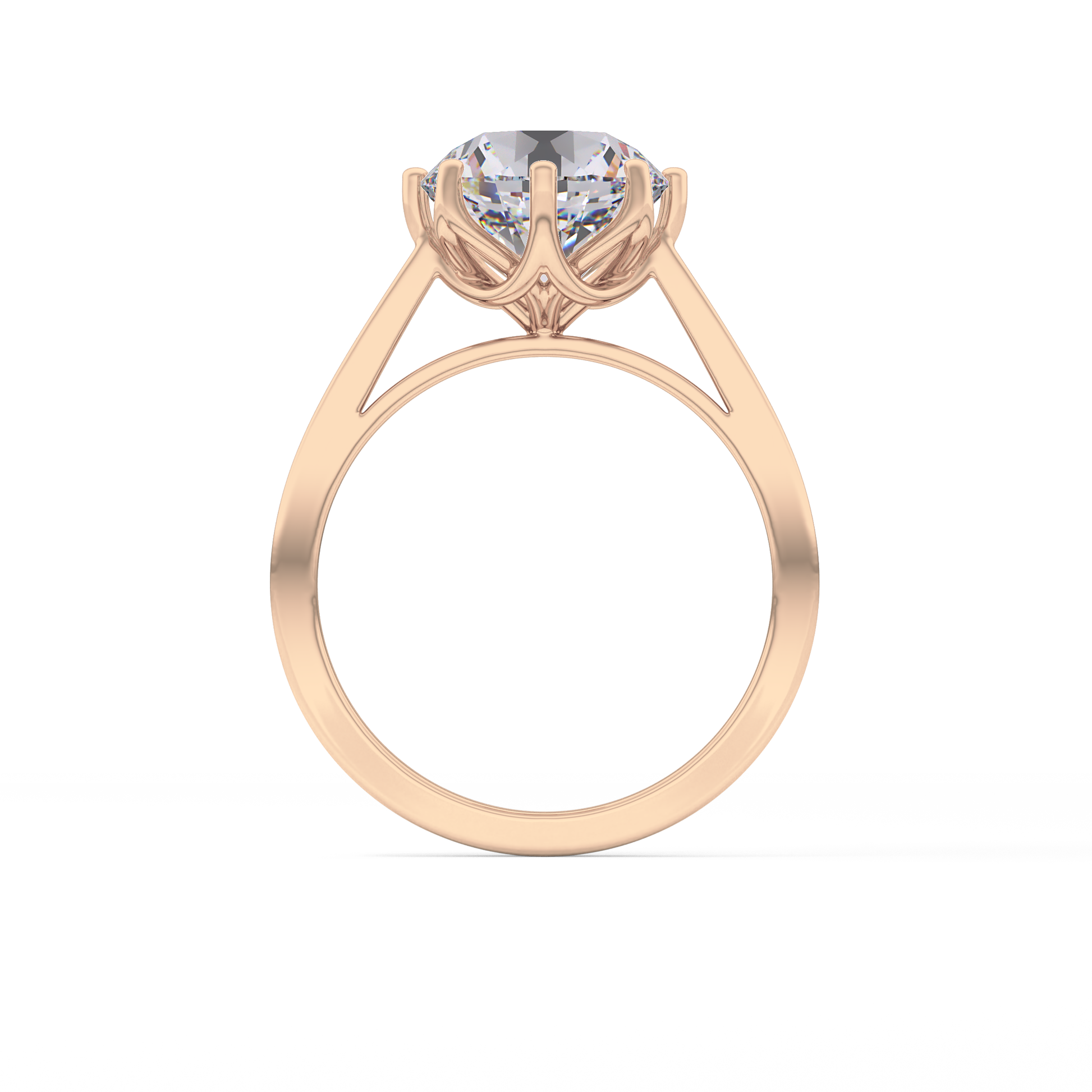 Round Solitaire Lab Grown Diamond Engagement Ring