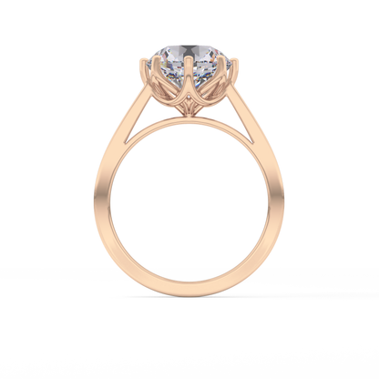 Round Solitaire Lab Grown Diamond Engagement Ring