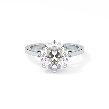 Round Solitaire Lab Grown Diamond Engagement Ring