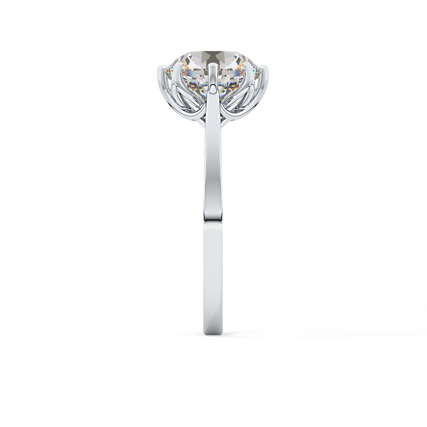 Round Solitaire Lab Grown Diamond Engagement Ring